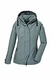 G.I.G.A. DX Damen Softshelljacke/Outdoorjcake mit abzippbarer Kapuze GW 23 WMN SFTSHLL JCKT, aquaverde, 34, 42211-000