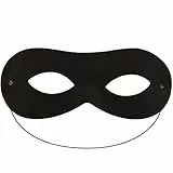 Bandit Zorro Augenmaske – schwarze Einbrecher Maske für Kinder & Erwachsene, ideal für Fasching & Karneval