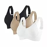 Sport BH 3er Pack Damen BH Starker Halt Push Up Bra Ohne Bügel BHS Wireless Seamless Stütz Große Größen Bequem Soft Schlaf Bralette Anti Sagging Yoga Outdoors Shapewear