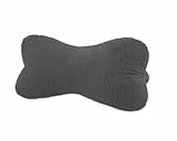 Leseknochen, Lesekissen, Nackenrolle Nackenkissen aus Cord,Stützkissen, Reisekissen mit Struktur,Formkissen,Buchauflage, Flexible Stütze für Bücher, E-Books oder Tablets-18x35cm (Anthrazit Cord)