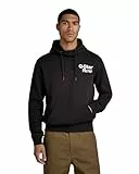G-Star RAW Herren Back Print Hoodie, Schwarz (dk Black D23896-B782-6484), S