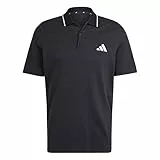 adidas Herren Essentials SMALL Logo Pique Polo Shirt, Black/White, L