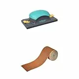 wolfcraft Universalschleifer I 5890000 I universell einsetzbar für Flächen und Ecken + wolfcraft Schleifpapierrolle 5 m x 93 mm I 3170000 I Körnung 40 I für Holz und Metall I ideal für Heimwerker