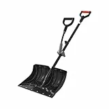 VEVOR Schneeschaufel, 455x320 mm Schneeräumer mit D-förmigen Griffen und Hilfsgriff, Schneeschippe, Schneeschüppe, leichtes Schneeräumwerkzeug für Garten, Auto, Camping im Freien
