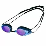 ARENA Tracks Mirror Unisex Wettkampf-Schwimmbrille für Erwachsene, Schwimmbrille mit Verspiegelten Antibeschlag-Gläsern, UV-Schutz, 4 Austauschbare Nasenstege, Silikondichtungen
