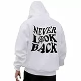 Udbeksid Kapuzenpullover Herren Oversize Hoodie mit Backprint Streetwear Langarm Baggy Sweatshirt Pullover Kapuze Mode Motiv Hoodies Warm Bekleidung Teenager Obertei für Frühling Herbst Winter