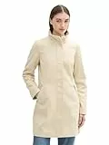 TOM TAILOR Denim Damen Mantel mit Stehkragen,35876 - beige Herringbone, XL