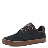 s.Oliver Herren Sneaker flach Low Top Freizeit, Blau (Dark Navy), 42 EU