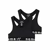 NAME IT Mädchen Nkfshort Top 2p Noos Unterhose, Black/Pack:w/ Black, 134-140 EU