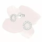 Laimons Damen-Ohrstecker Ohrringe Damenschmuck Kreis rund offen 6mm glanz Zirkonia Sterling Silber 925