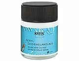 KREUL 79402 - Acryl Seidenglanzlack, seidenglänzend transparent,50 ml Glas, auf Wasserbasis, Schutz- und Überzugslack für durchgetrocknete Aufmalungen, bedingt witterungsbeständig, speichelecht