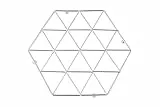 Echtwerk Topfuntersetzer aus Eisen mit Kugelfüßen, Hitzebeständige Untersetzer für Töpfe, Pfannen und Teller, Tischschutz, praktisches Küchenzubehör, 24,1 x 12,3 x 1,4 cm, Silber-Edition