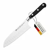 GROSSMAN® 110EP - Elite Pro | Santoku Messer 29,0 cm | Ultrascharfer Küchenmesser | Deutschem Edelstahl Klinge 16,0 cm | mit Ergonomischen Griff 13,0 cm (142 Gramm)