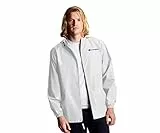 Champion Herren, Stadium Full-Zip, Wind, Water Resistant Jacket for Men Jacke, Weiß, Größe S – kleines Schrift-Logo, XXL