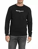 Replay Herren Sweatshirt aus Baumwollmix, Black 098 (Schwarz), M