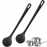 Westmark 2 Rühr-/Kochlöffel, hochhitzebeständig bis 270°C, Länge: 30,2 cm, Gentle Plus, Schwarz, 288422E5