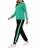 Demegimi Bequemer Damen Jogginganzug Zweiteiler mit Atmungsaktivem Stoff Sportanzug für Gym Freizeit Fitness Outdoor Homewear Loungewear Streetwear Style