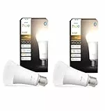 Philips Hue Bundle – 2 x weiße 1600 A67 E27 Smart-Leuchtmittel, extra helle dimmbare LED, intelligente Beleuchtung, App- und Sprachsteuerung, funktioniert mit Alexa, Google Home und Apple HomeKit