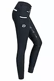 RIDERS CHOICE Damen Reithose mit Silikonvollbesatz und Handytasche, Limited Silver Design - RidersDeal Collection für Reiter, Anthracite, 42