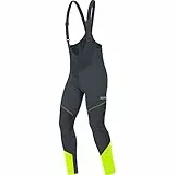 GORE WEAR Herren C3 Windstopper® Trägerhose+, Black/Neon Yellow, L EU