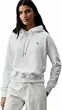 Calvin Klein Jeans Damen CK EMBROIDERY HOODIE, Bright White, XXS