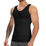 SLIMBELLE Body Shaper Herren Ärmellos Kompressionsshirt Shirt Figurformende Bauchweg Unterhemd Shape Untershirt Elastische Weste Schlank Miederbody Taillenformer Bauch Top Männer