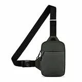 DONGKER Sling Chest Crossbody Bag, Wasserdicht Schultertasche, Crossbody Bag Backpack für Männer und Frauen, die Outdoor-Sportarten wandern (L, Grau)