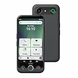 Doro - Aurora A10 Mobiltelefon - Senioren-Smartphone - Einfach zu bedienen - Assistenz-Taste mit GPS-Ortung - Hörgeräte-kompatibel - Inklusive USB-Kabel - Graphit