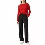 Smith & Solo Jogginghose Damen – Yogahose High Waist Sporthose Hohe Taille Freizeithose Weites Bein Sommerhose mit Taschen Frauen Wanderhose Lose Lounge Pants - Sch L