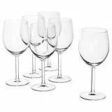 IKEA SVALKA Rotweingläser aus Klarglas; (30cl); 6 Stück