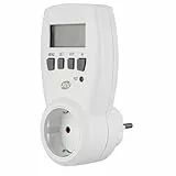 REV Stromzähler mit Kostenberechnung, Energiekostenmessgerät, Stromverbrauch messen Energie, weiß