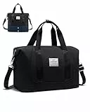 LOVEVOOK Ryanair Handgepäck 40x20x25, Erweiterbare Handgepäck Tasche für Flugzeug, Faltbare Kleine Reisetasche Cabin Travel bag Weekender Carry On Luggage für Damen Herren, Schwarz
