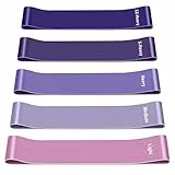 Fitnessbänder [5er Set], 5 Unterschiedlicher Stärke Fitnessband, Hautfreundlich Resistance Bands, Widerstandsbänder mit Tragebeutel für Muskelaufbau, Yoga, Pilates, Crossfit, Cardio, Männer Frauen