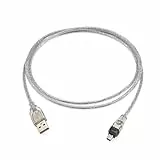JZK 1,5 m IEEE 1394 4-poliges auf USB 2.0-Stecker Firewire-Kabel, Firewire-auf-USB-Adapterkabel-Konverterkabel für Sony DCR-TRV75E DV digitale Videokamera
