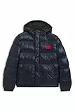 HUGO Herren Baro2531 IN Wasserabweisende Jacke mit Logo-Label Dunkelblau L