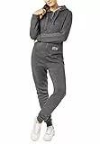 Eight 2 Nine Damen Sweat Overall Einteiler Onesie middle-grey M/L