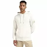 Calvin Klein Herren Hoodie Badge mit Kapuze, Ivory (Elfenbein), XXS