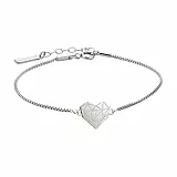 LIEBESKIND Damen Armband Herz Edelstahl Silber 20 cm (silber)
