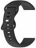 Alienwork Uhrenarmband Silikon-Armband Schwarz Federsteg mit Schnellverschluss Silikon Leicht Weich Wasserdicht