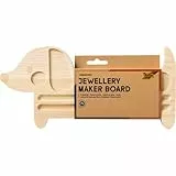 folia 78899 - Jewellery Maker Board SAUSAGE DOG, 31,5 x 15 x 1,5 cm, Perlenbrett aus Holz in Naturoptik, Bastel Tray in Dackel Form, zum Basteln, Verzieren und Dekorieren