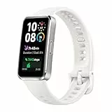 HUAWEI Band 10, Schlankes Gehäuse aus Aluminiumlegierung, Tragekomfortarmband, Professionelle Schlafanalyse, KI-gestütztes Fitness-Tracking, Schnelles Aufladen, Kompatibel mit Android & iOS, Weiß