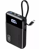 INIU 45W Power Bank, 20000mAh Klein Powerbank mit Integriertem USB-C Kabel, Minigröße Externe Handyakkus USB-C In&Out, Klein Aber Stark für iPhone 16 15 14 13 Laptop Samsung Xiaomi Redmi iPad etc