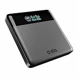 SBS Pulse PowerBank Lite 100W, 20000mAh, Power Delivery (PD 3.0 PPS), AFC, Powerbank mit Schnellladen, LCD-KI-Display, USB-C, USB-A, tragbares Reiseladegerät, Slim Design, Grau
