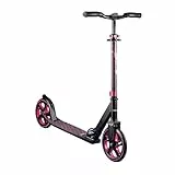 Muuwmi Aluminium Scooter Pro – 215 mm Räder - ABEC 7 Lager - Höhenverstellbarer Lenker - Geeignet für Kinder und Erwachsene - GS-Zertifiziert - Bis zu 100 kg - Tretroller New pink