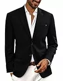PJ PAUL JONES Sakkos für Herren Elegante Tweed Sakko Anzugjacken Business Regular Fit XL Schwarz