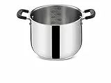 Lagostina Praktischer Kochtopf mit 2 Griffen für Induktion, Grau, 22 cm, Stahl 18/10