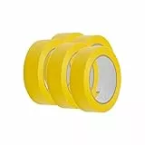Handelskönig 5 x PVC-Schutzband gelb 30 mm gerillt Klebeband Putzerband Putzband
