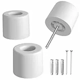 LouMaxx Türstopper Boden aus Gummi - 3er Set in weiss - Bodentürstopper - Türstopper zum Schrauben - Bodenmontage - Der Perfekte Schutz gegen anschlagende Türen