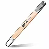 RONXS Gold Elektrisches Stabfeuerzeug, Plasma Kerzenanzünder, Aufladbar, Sicherheitsschloss, Kunststoff, Elektronikkomponenten, Zeitgenössisch, Gold