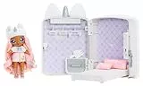 Na Na Na Surprise 3-in-1 Backpack Bedroom Einhorn Spielset mit Modepuppe Whitney Sparkles und flauschigem Pink Unicorn-Rucksack, Schrank mit Kissen & Decke - Ideal für Kinder ab 4 Jahren